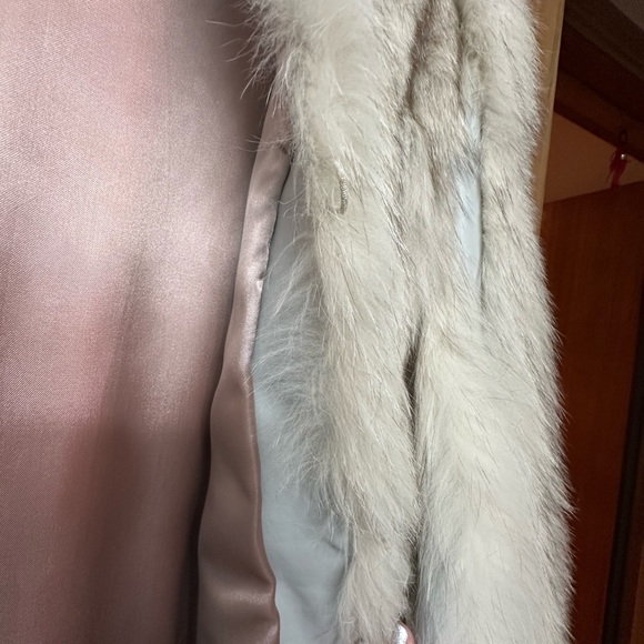 Vintage Blue/Silver Fox Fur Car Coat - Picture 8 of 11